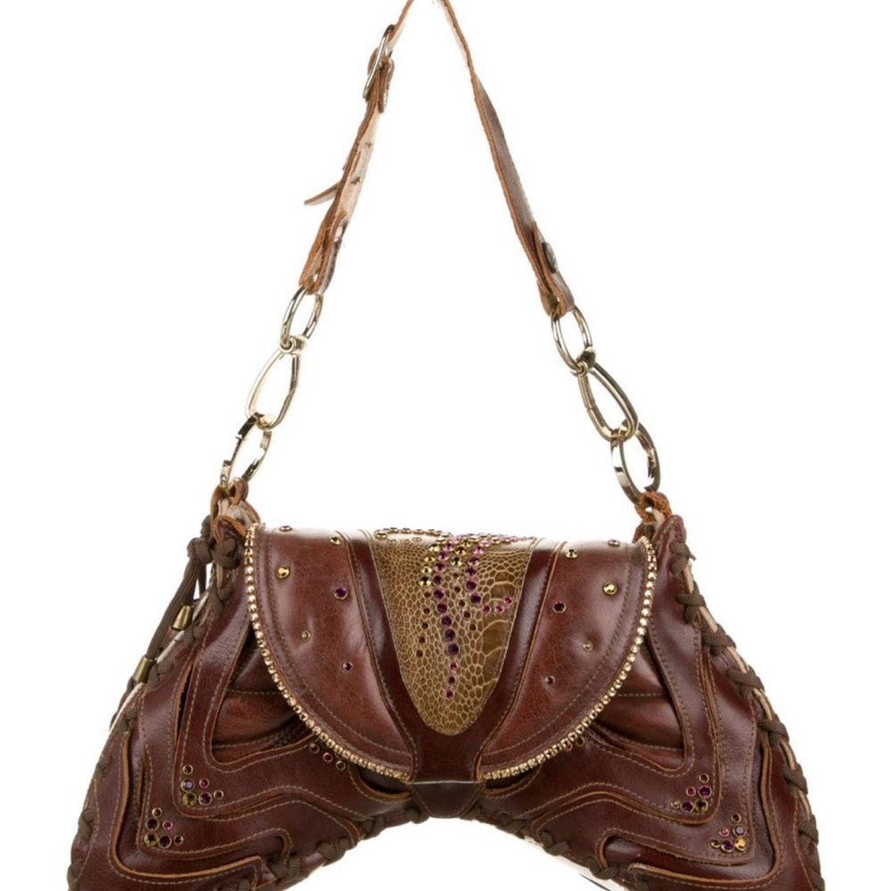 Bracher Emden embellished leather shoulder bag
